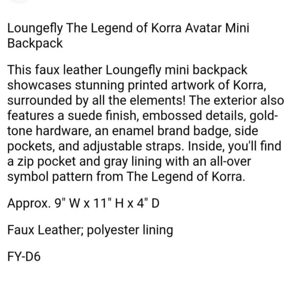 Loungefly The Legend Of Korra Avatar Mini Backpack BoxLunch Exclusive main image 4